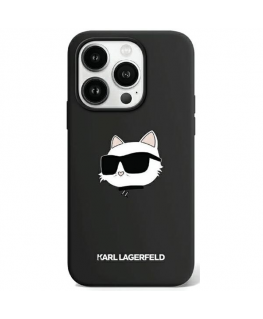 Case Karl Lagerfeld KLHMP15LSCHPPLK iPhone 15 Pro 6.1" black/black hardcase Silicone Choupette Head MagSafe