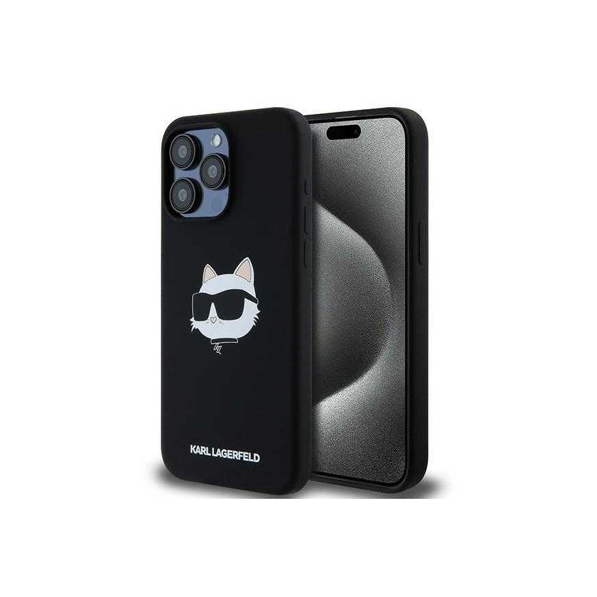 Case Karl Lagerfeld KLHMP15LSCHPPLK iPhone 15 Pro 6.1" black/black hardcase Silicone Choupette Head MagSafe – 2