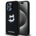 Dėklas Karl Lagerfeld KLHMP15LSCHPPLK iPhone 15 Pro 6.1" juoda/juodas hardcase Silicone Choupette Head MagSafe