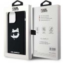 Dėklas Karl Lagerfeld KLHMP15LSCHPPLK iPhone 15 Pro 6.1" juoda/juodas hardcase Silicone Choupette Head MagSafe