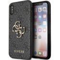 Guess GUHCPX4GMGGR iPhone X|XS szary|grey hardcase 4G Big Metal Guess GUHCPX4GMGGR iPhone X|XS szary|grey hardcase 4G Big Metal