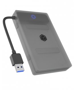 ICY BOX IB-AC603b-U3 HDD-/SSD-kotelo Antrasiitti, musta 2.5"