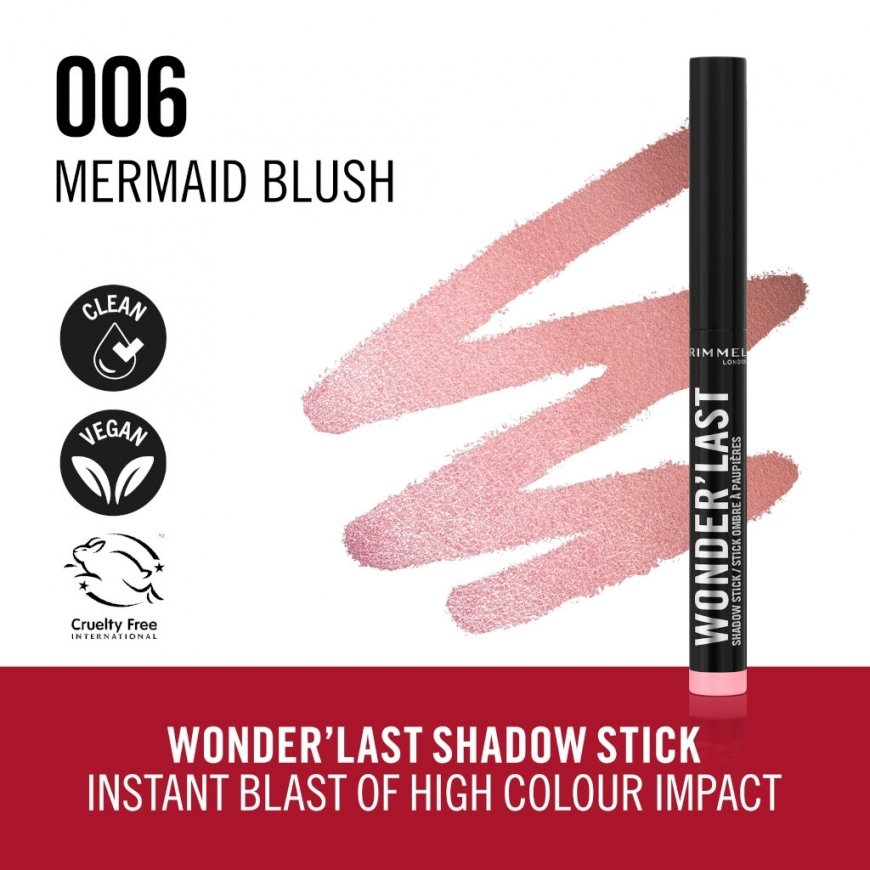Rimmel Wonder'Last acu ēnas 1,64 g 006 Mermaid Blush Mirgošana/vizuļošana – 5
