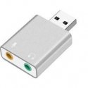 RoGer USB Audio card with microphone input / Virtual 7.1 / silver RoGer USB Audio card with microphone input / Virtual 7.1 / silver