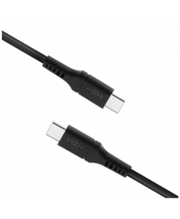 Fixed Liquid Silicone Cable USB-C/USB-C, 1.2m, 60W | FIXDLS-CC12-BK | Black