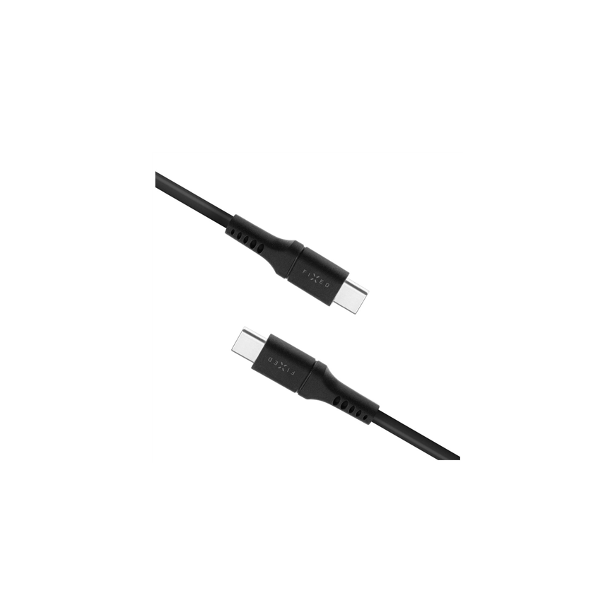 Fixed Liquid Silicone Cable USB-C/USB-C, 1.2m, 60W | FIXDLS-CC12-BK | Black