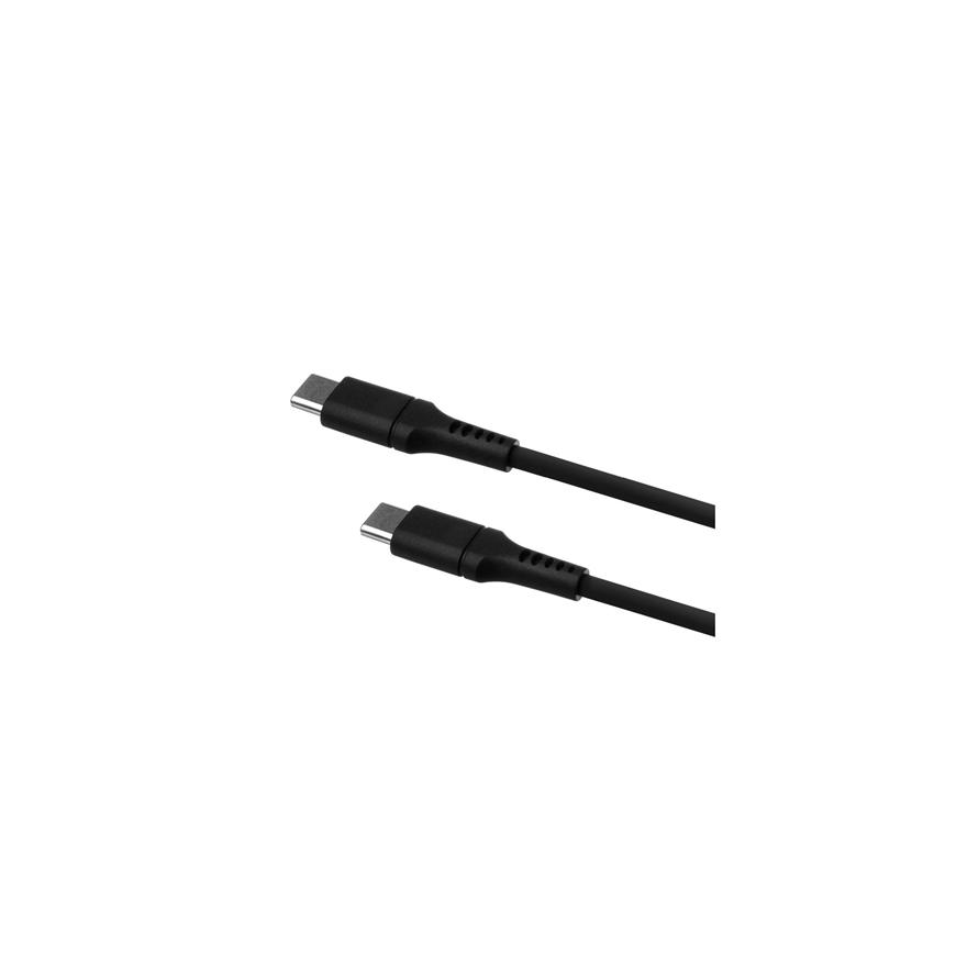 Fixed Liquid Silicone Cable USB-C/USB-C, 1.2m, 60W | FIXDLS-CC12-BK | Juodas – 2