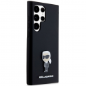 Case Karl Lagerfeld KLHCS24LSMHKNPK S24 Ultra S928 black/black Silicone Ikonik Metal Pin