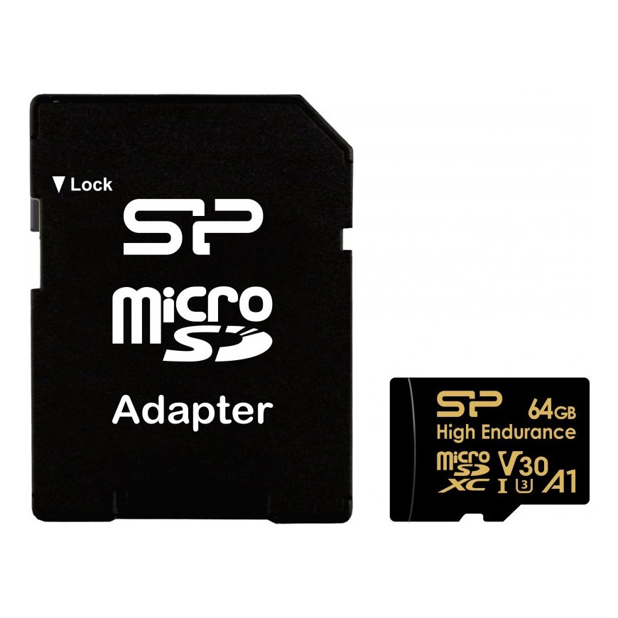 Mälukaart Silicon Power microSDXC 64GB High Endurance + adapter