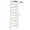 Wooden Swedish gymnastics wall SANRO SMILE white/natural, 243x64cm Wooden Swedish gymnastics wall SANRO SMILE white/natural, 243x64cm