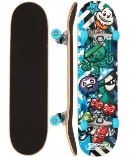 Wooden skateboard Best Sporting Ocotopus, blue