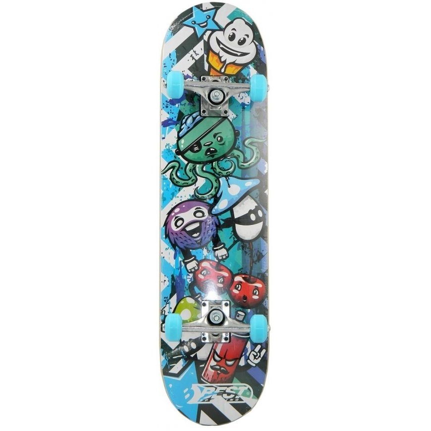Wooden skateboard Best Sporting Ocotopus, blue – 3