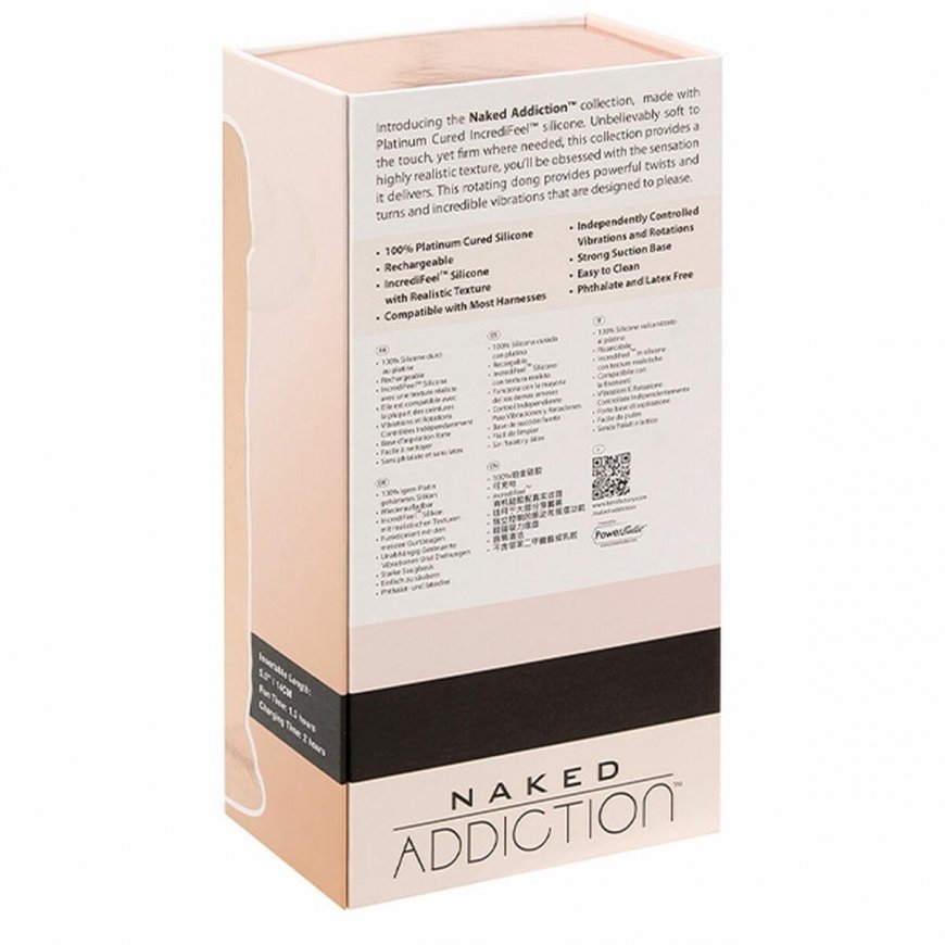 Eropartner Naked Addiction Wibrator – nuoga priklausomybė besisukantis ir vibruojantis dongas 20 cm vanilės – 2