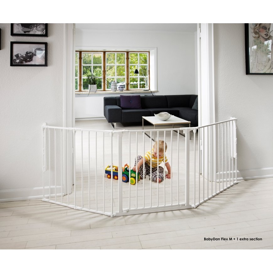 Baby Dan 67254-2400-12 baby safety gate Polyethylene, Steel White – 2
