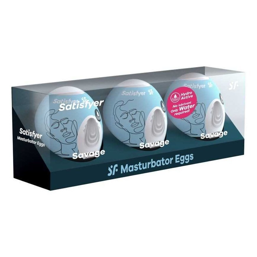 SATISFYER 3 MASTURBATOR EGGS - SAVAGE – 3