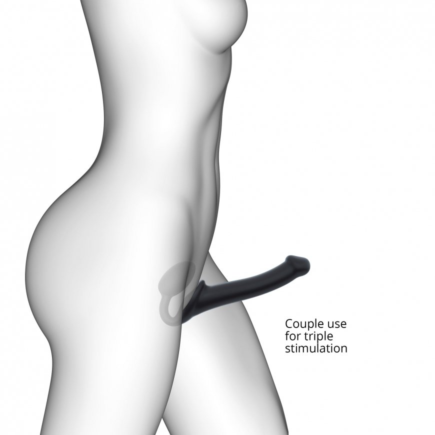 Strap-on-me 6012833 Dildo Rihmadega dildo Anaalseks, Vaginaalne seks Must Plast, Silikoon 155 mm 2,7 – 4