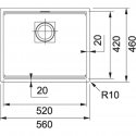 Granitinė plautuvė Franke Kubus 2, KNG 110-52, Juoda matinė Granitinė plautuvė Franke Kubus 2, KNG 110-52, Juoda matinė