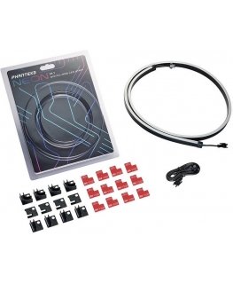 Aluminium profile for LED strip EUROLIGHT, milled, black, 1m inc
