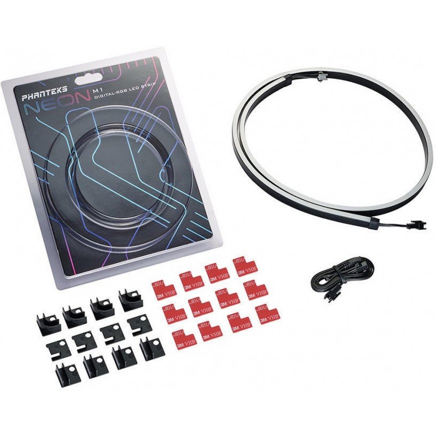Aluminium profile for LED strip EUROLIGHT, milled, black, 1m inc