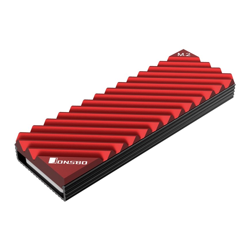 Jonsbo M.2-3 RED Datora dzesēšanas sistēma Bezkontakta piedziņa Siltuma aizvadītājs / radiators Meln – 2
