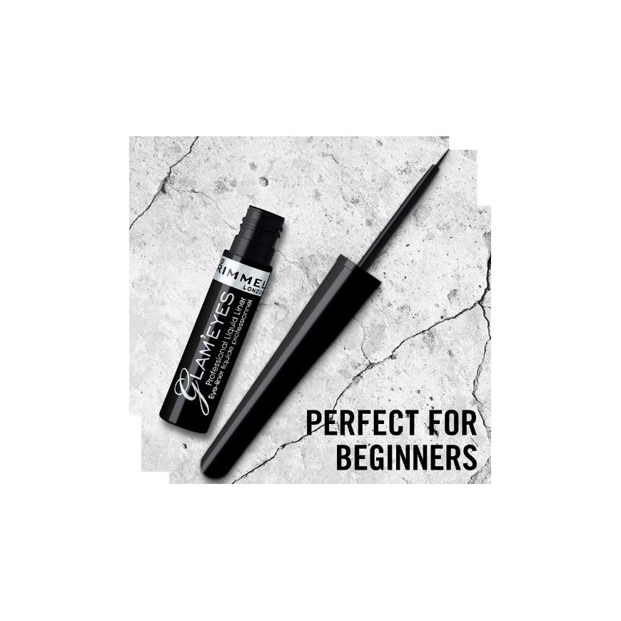 Rimmel Glam'Eyes Professional, 001 Black Glamour, 3.5ml – 3