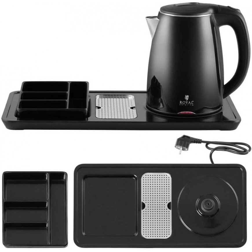 Royal Catering Hotel welcome set, electric kettle, 1.2 l tray
