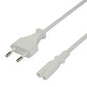 Deltaco 1902294 power cable White 3 m CEE7/16 C7 coupler Deltaco 1902294 power cable White 3 m CEE7/16 C7 coupler