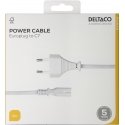 Deltaco 1902294 elektrības kabelis Balts 3 m CEE7/16 C7 uzmava Deltaco 1902294 elektrības kabelis Balts 3 m CEE7/16 C7 uzmava