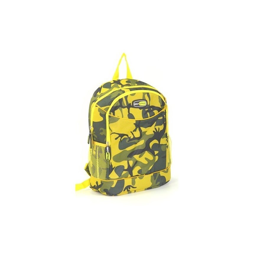 Camouflage assorted thermal backpack, fuchsia|blue|yellow|white