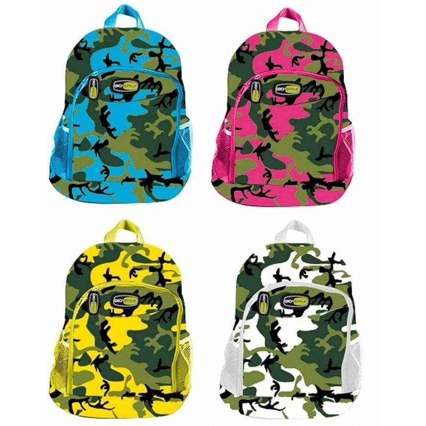 Camouflage assorted thermal backpack, fuchsia|blue|yellow|white – 2