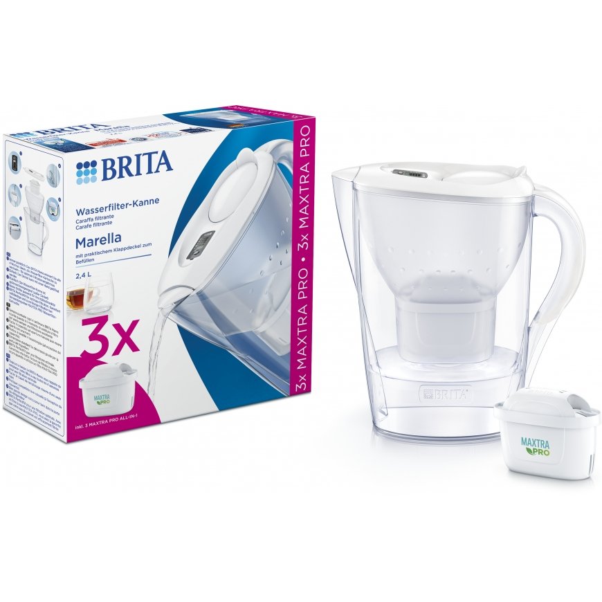 Brita Marella Memo Maxtra Pro water filter jug, 2.4 L + 3-month filters