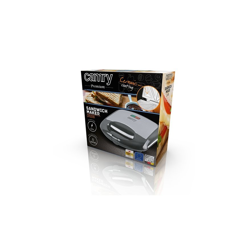 Camry Premium CR 3018 võileivagrill 700 W Must, Hõbe – 4
