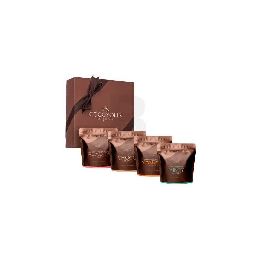 Cocosolis Luxury Coffee Scrub Box Lot 4 Piezas – 4