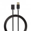 Nedis CCBW60010AT20 USB кабель 2 m USB 2.0 USB A Антрацит Nedis CCBW60010AT20 USB кабель 2 m USB 2.0 USB A Антрацит