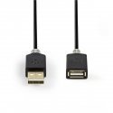 Nedis CCBW60010AT20 USB кабель 2 m USB 2.0 USB A Антрацит Nedis CCBW60010AT20 USB кабель 2 m USB 2.0 USB A Антрацит