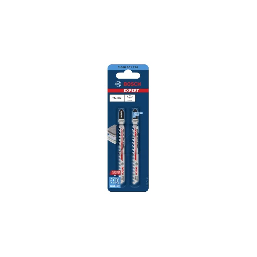 Bosch T 141 HM Tiesinio pjūklo geležtė Karbidas 2 vnt – 2