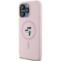 Case Karl Lagerfeld KLHMP15LSCMKCRHP iPhone 15 Pro 6.1" pink hardcase Silicone Karl & Choupette MagSafe