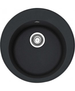 Franke Ronda granite sink, ROG 610-41, plug valve, Onyx