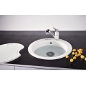 Franke Ronda granite sink, ROG 610-41, plug valve, Onyx
