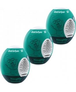 SATISFYER 3 MASTURBATOR EGGS - NAUGHTY