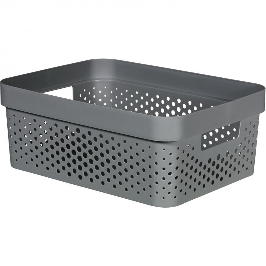 Infinity Recycled Box 11L 36x27x14cm dark grey