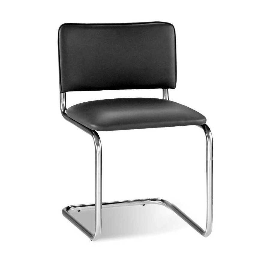 Visitor's chair Nowy Styl SYLWIA V-2, artificial leather, gray sp.