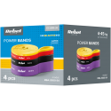 Set of latex exercise bands - Power Band PLs-2, 4-45 kg, 4 bands, REBEL ACTIVE