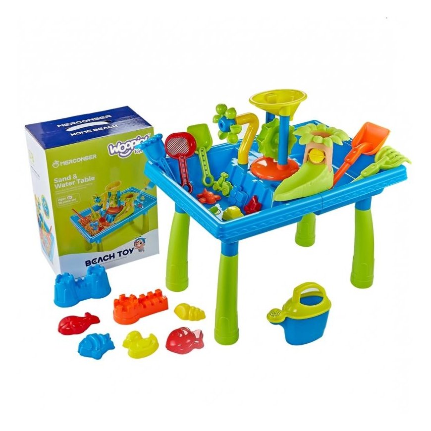 WOOPIE Table Wodny 2w1 Piaskownica Palma 18 el.