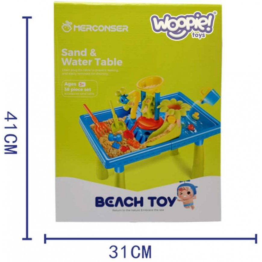 WOOPIE Table Wodny 2w1 Piaskownica Palma 18 el. – 4