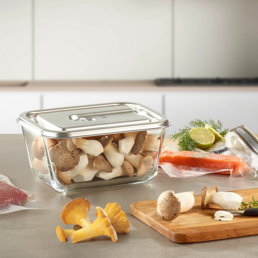 Caso Glass Vacuum Container with Plastic Lid | VacuBoxx Inox XL – 5