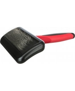 TRIXIE Soft brush, plastic. handle-metal. teeth, 12x16cm