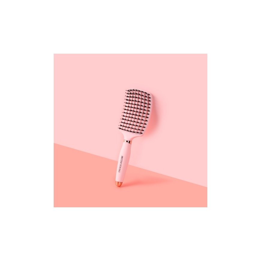 Pink Sister Young Ovia - szczotka do włosów su włosiem dzika, skirtingos spalvos - Rožinė | Rožinė