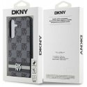 Dėklas DKNY PU Leather Checkered Pattern and Stripe Case for Samsung Galaxy S24+ Juodas