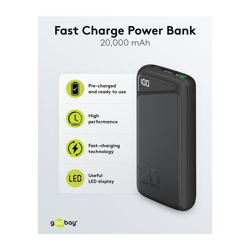 Goobay 53939 внешний аккумулятор Литий-полимерная (LiPo) 20000 mAh Черный – 2